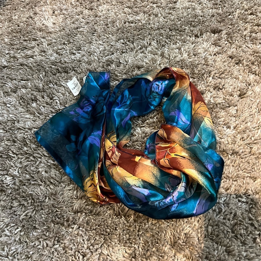 Multicolor silk womens scarf